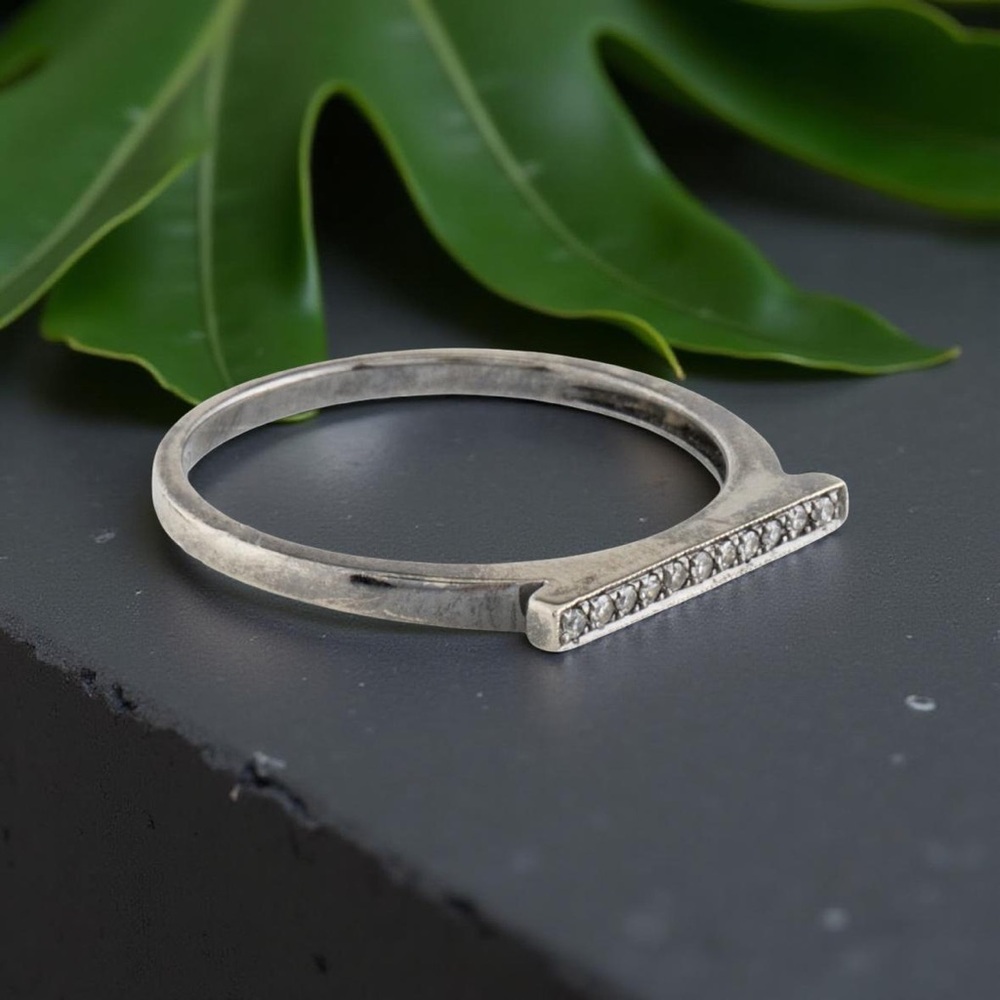 Dana Rebecca Designs 14k Gold Diamond Bar Ring ✨SOLD✨ - Picture 3 of 14